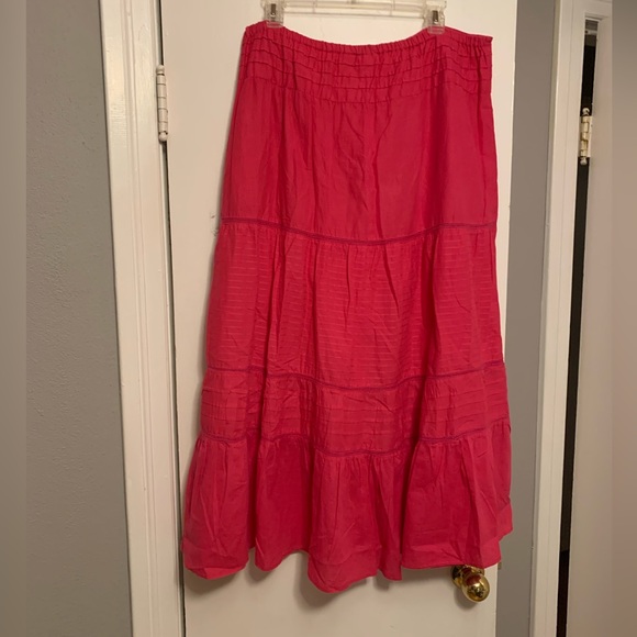 Cato bright pink maxi skirt - women’s size Large (however, fits/feels smaller) - Picture 3 of 4
